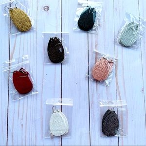 Faux Leather Earrings $6 Each